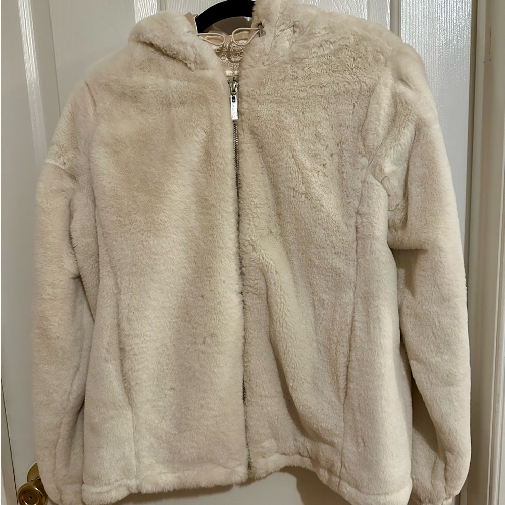 Cream Faux Fur Jacket